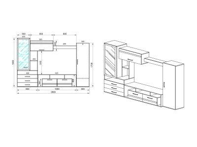 КОМОДА КОТОР - СИТИ 6012