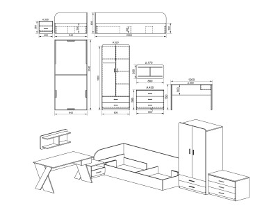 ДЕТСКА СОБА ЈУПИ МАГЕНТА - СИТИ 5025
