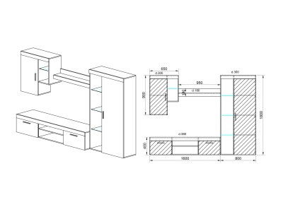 КОМОДА ЗАГРЕБ - СИТИ 6042