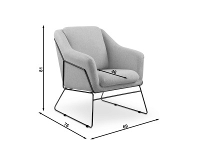 ФОТЕЛЈА СОФТ 2 црни лајсни