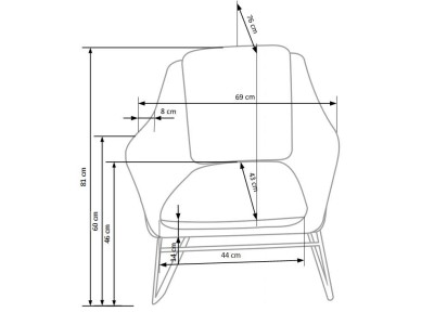 ФОТЕЛЈА СОФТ 2 црни лајсни