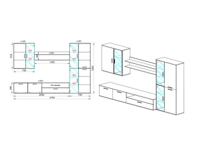 КОМОДА ДЕНС - СИТИ 6057