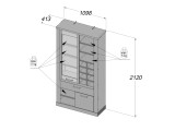 ВИТРИНА ДУРО ГОЛЕМА 109Х212