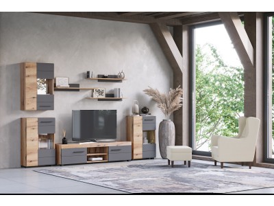ТВ КОМОДА БАРСЕЛОНА АРТИСАН/СИВА