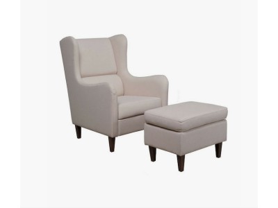 ФОТЕЛЈА СО ТАБУРЕТКА ГРАЦИА БЕЖ