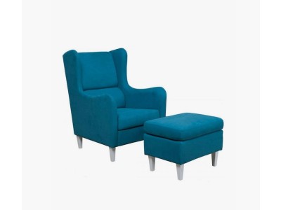 ФОТЕЛЈА СО ТАБУРЕТКА ГРАЦИА ТИРКИЗ