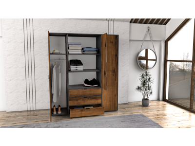 ОРМАР ДЕНИ 180 см АНТРАЦИТ