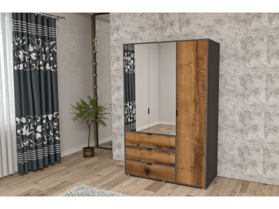 ОРМАР ДЕНИ 135 см АНТРАЦИТ