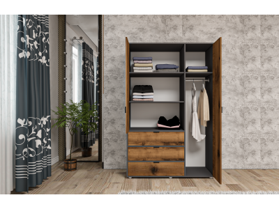 ОРМАР ДЕНИ 135 см АНТРАЦИТ