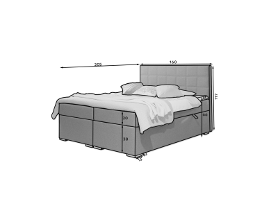 БОКСПРИНГ АЛИС 160 БЕЛА