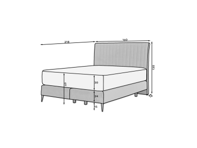 БОКСПРИНГ БЛАНКА 160 КРЕМ