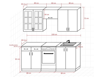 КУЈНА БЛОК МИХАЕЛА 220 БЕЛА
