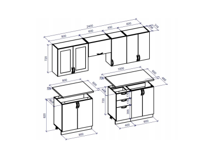 КУЈНА БЛОК МИХАЕЛА 240 БЕЛА