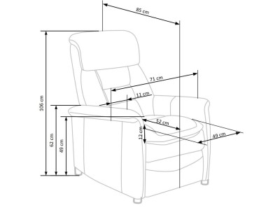 ФОТЕЛЈА РЕЛАКС ЏОРДАН СИВА