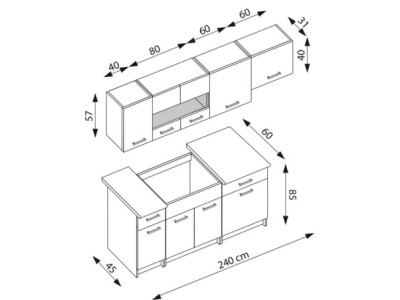 КУЈНА БЛОК АЛИНА 240 АРТИСАН