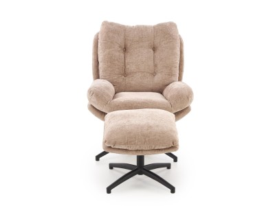 ФОТЕЛЈА ПЕСТО СО ТАБУРЕТКА КРЕМ