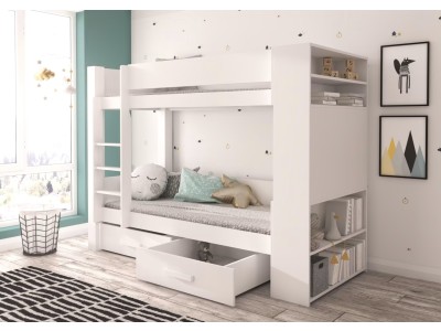 ДЕТСКИ КРЕВЕТ НА СПРАТ ГАРЕТ СО ДУШЕК БЕЛА