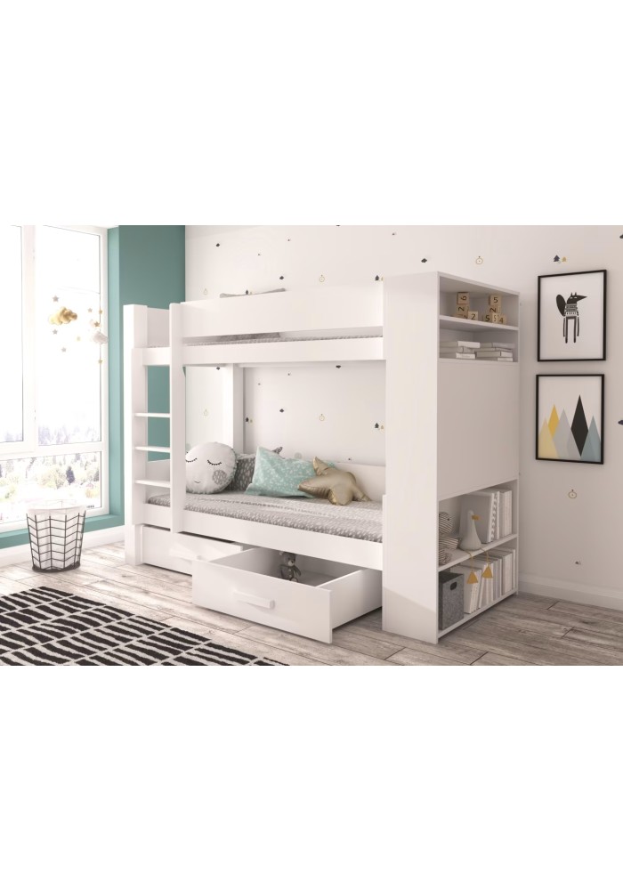 ДЕТСКИ КРЕВЕТ НА СПРАТ ГАРЕТ СО ДУШЕК БЕЛА