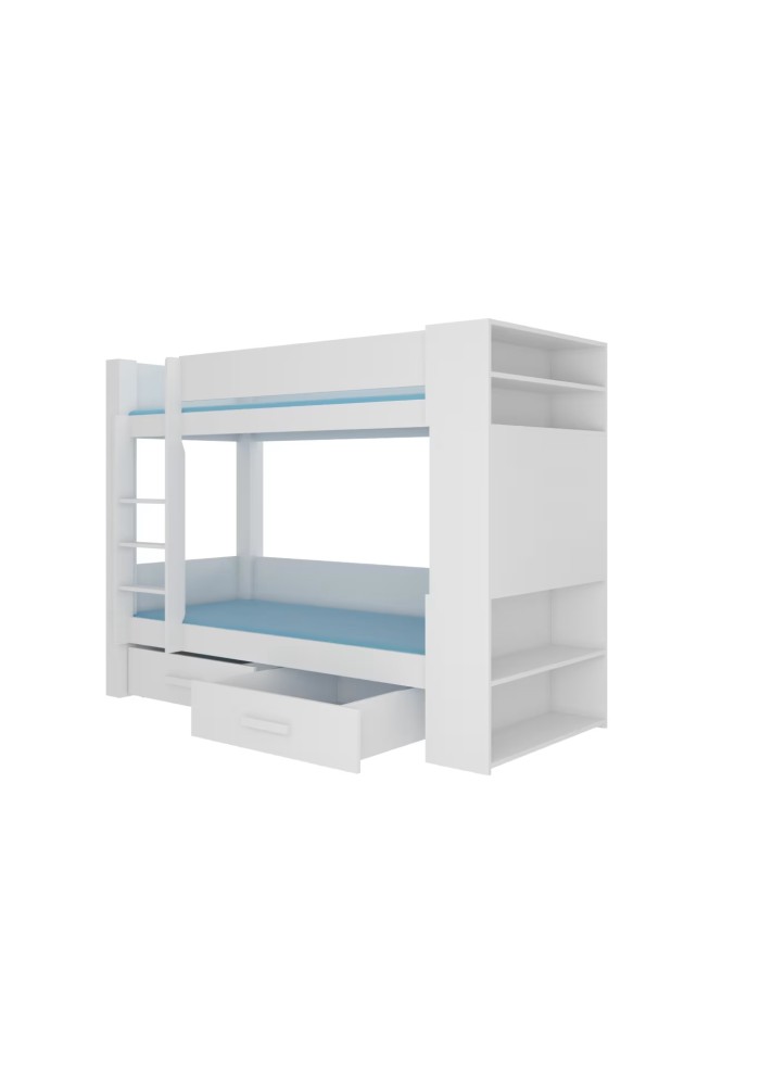 ДЕТСКИ КРЕВЕТ НА СПРАТ ГАРЕТ СО ДУШЕК БЕЛА