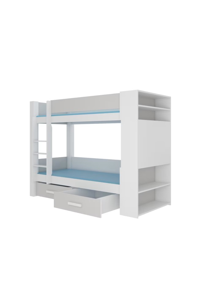 ДЕТСКИ КРЕВЕТ НА СПРАТ ГАРЕТ СО ДУШЕК СИВА