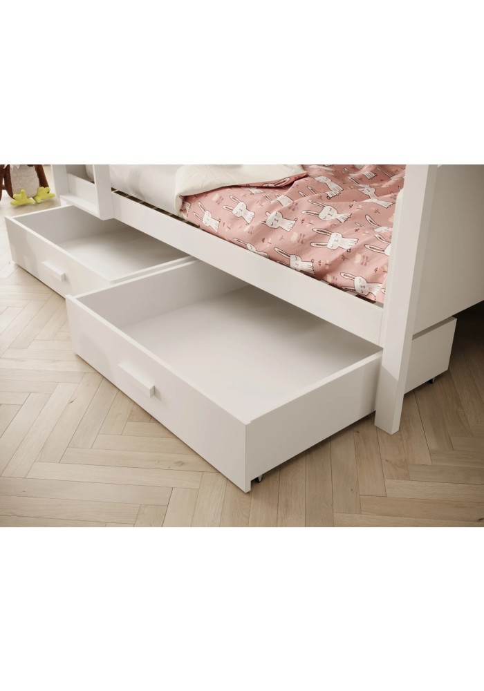ДЕТСКИ КРЕВЕТ НА СПРАТ ЈОРИ СО ДУШЕК БЕЛА
