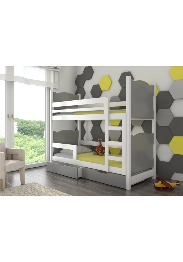 ДЕТСКИ КРЕВЕТ НА СПРАТ МАРАБА СО ДУШЕК СИВА