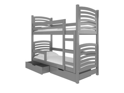 ДЕТСКИ КРЕВЕТ НА СПРАТ ОСУНА СО ДУШЕК СИВА