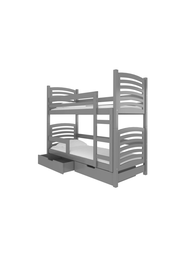 ДЕТСКИ КРЕВЕТ НА СПРАТ ОСУНА СО ДУШЕК СИВА