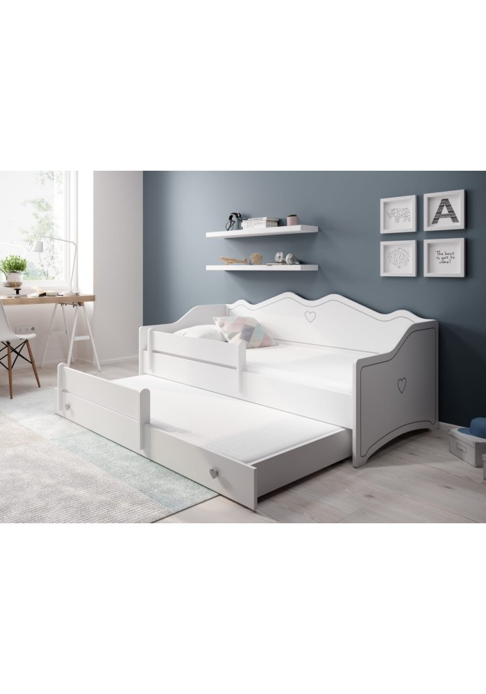 ДЕТСКИ КРЕВЕТ ЕМКА 2 СО ДУШЕК СИВА