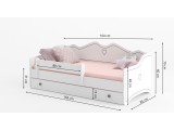 ДЕТСКИ КРЕВЕТ ЕМКА СО ДУШЕК РОЗЕВА