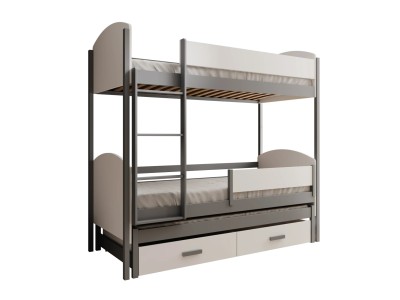 ДЕТСКИ КРЕВЕТ НА СПРАТ ЛЕИА СО ДУШЕК СИВА