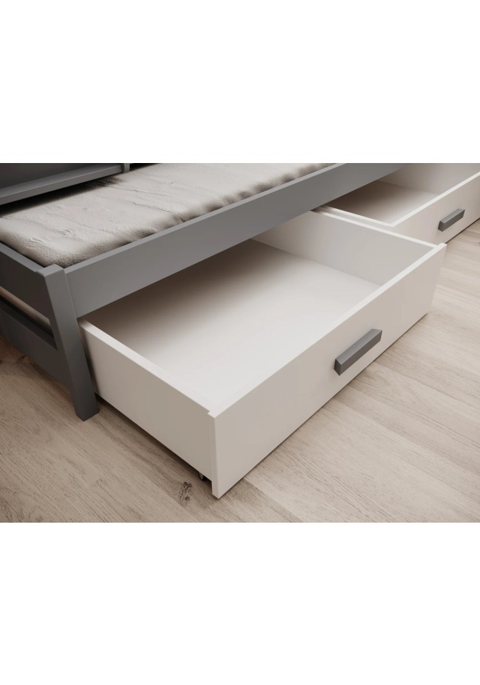 ДЕТСКИ КРЕВЕТ НА СПРАТ ЛЕИА СО ДУШЕК СИВА