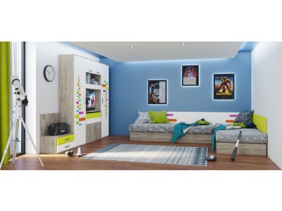 ДЕТСКА СОБА СИТИ 137 СО ДВА КРЕВЕТА (СИТИ 5010)