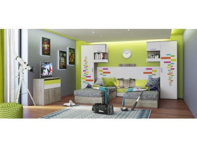 ДЕТСКА СОБА СИТИ 137 СО ДВА КРЕВЕТА (СИТИ 5010)